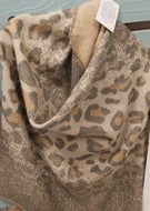 Animal print oversize scarf