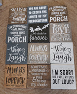Assorted wood signs