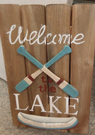Welcome to the lake sign