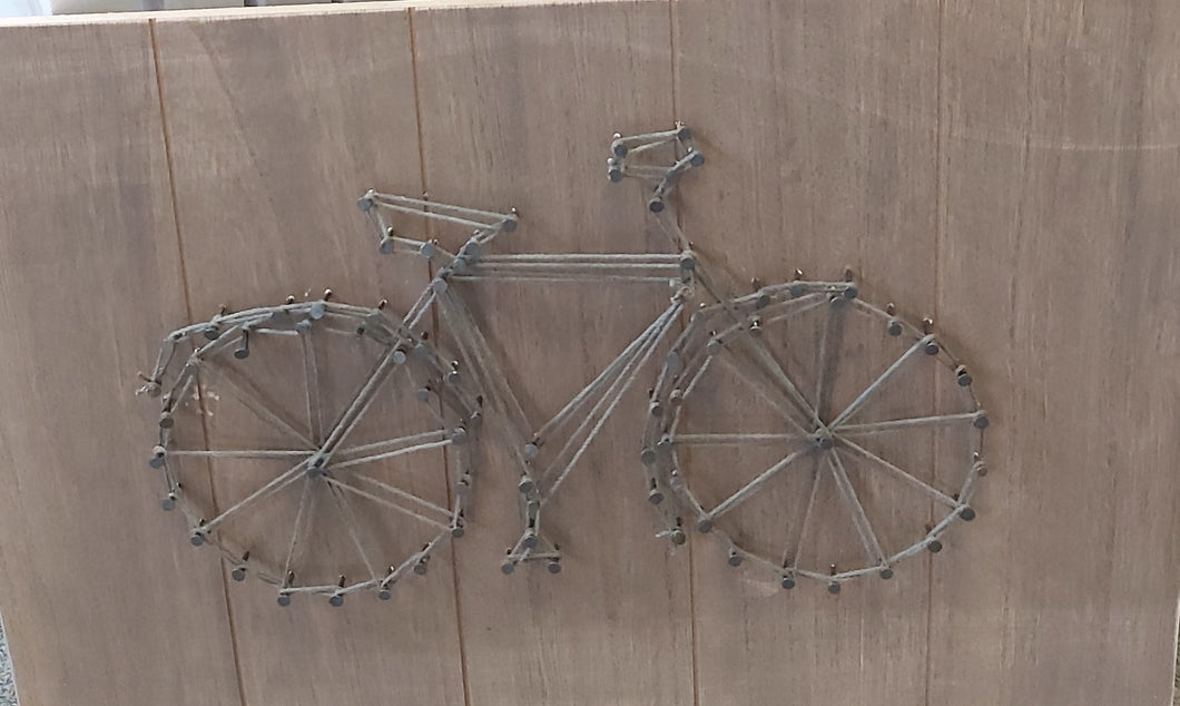 Wood bicycle plaque