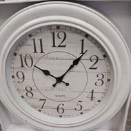 Indoor white clock