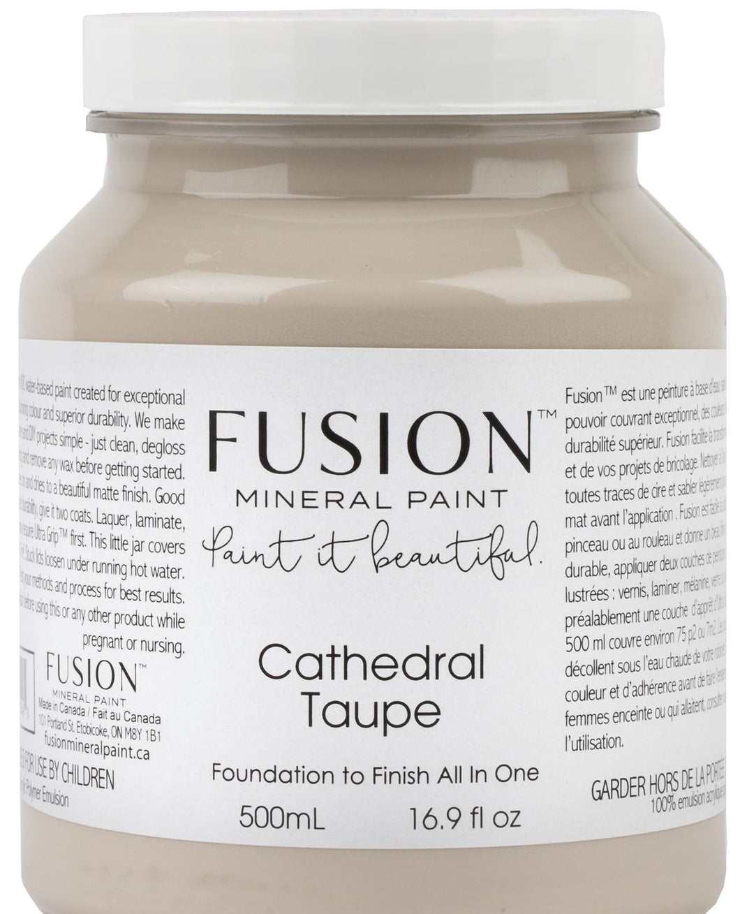Fusion Mineral Paint- Cathedral Taupe- 500ml