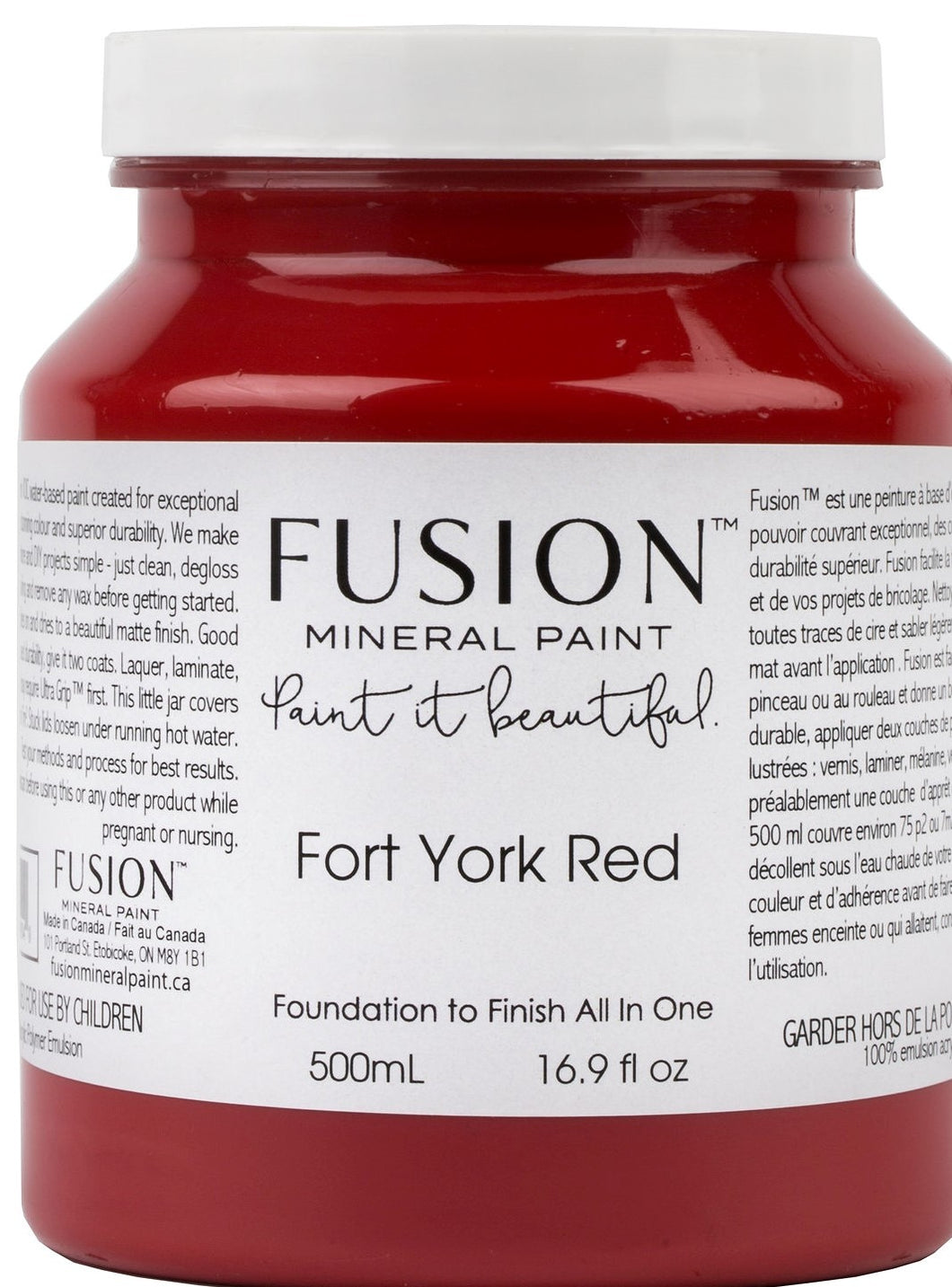 Fusion Mineral Paint- Fort York Red- 500ml